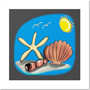 Seashells and sunshine Posters and Art